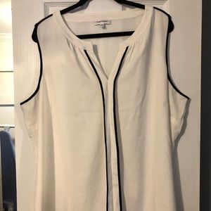 Calvin Klein blouse- white and black!